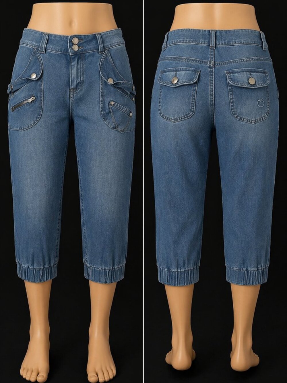 Stylish Denim Capri Pants - Cute & Functional!